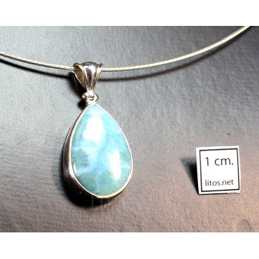 Larimar colgante natural