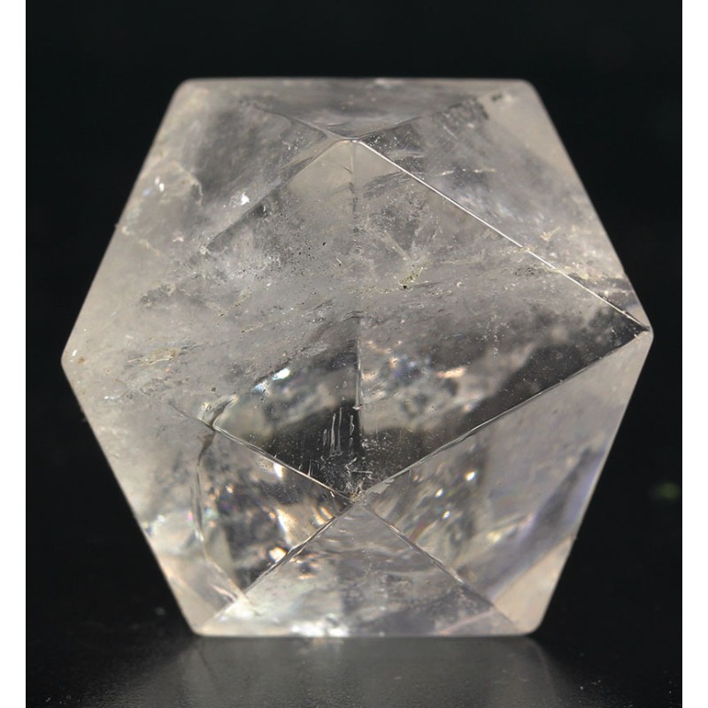 Cuarzo cristal de roca facetado