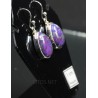 Turquesa violeta pendientes