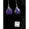 Turquesa violeta pendientes