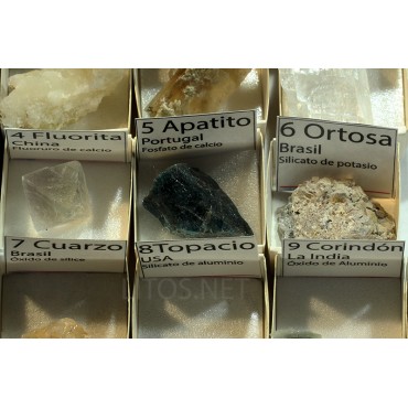 Colección minerales escala de Mohs