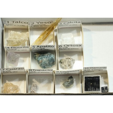 Colección minerales escala de Mohs