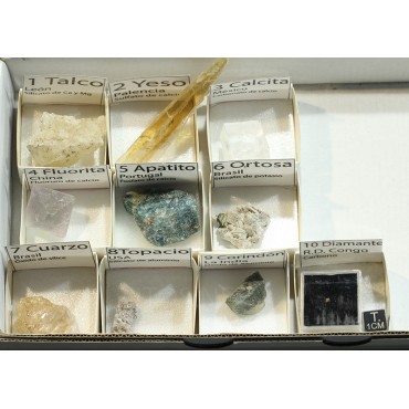 Colección minerales escala de Mohs