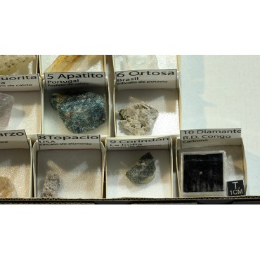 Colección minerales escala de Mohs