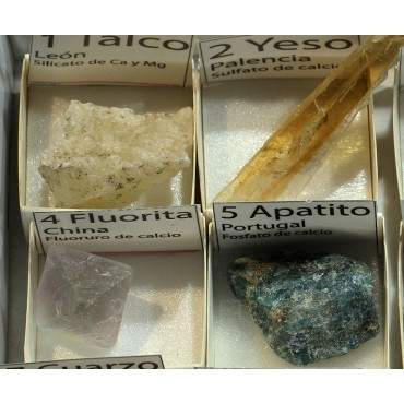 Colección minerales escala de Mohs