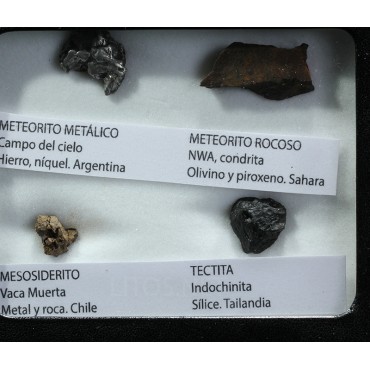 Colección de meteoritos y tectita