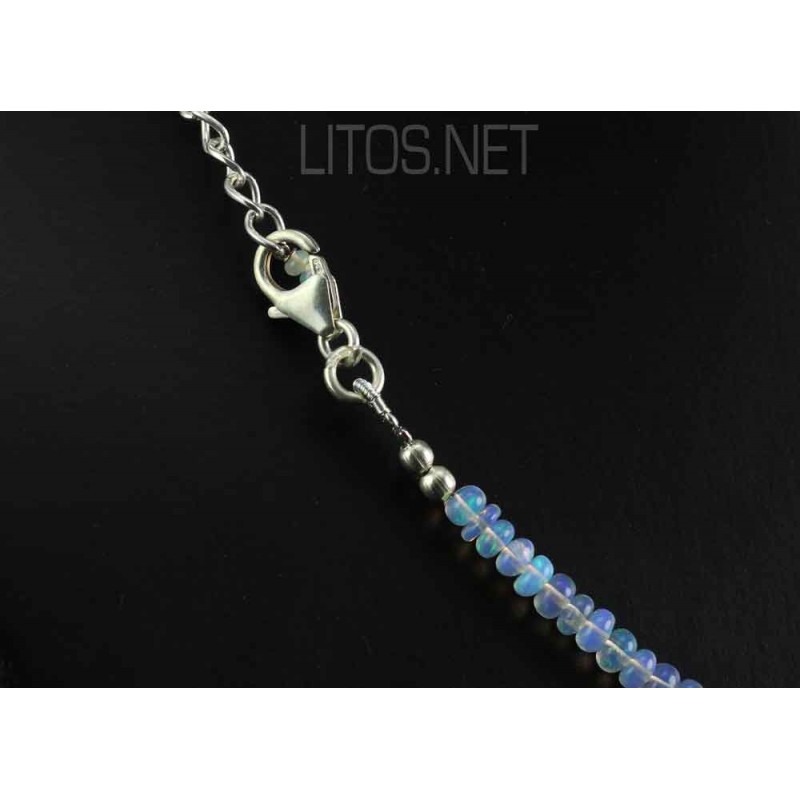 Collar 7 Chakras De Opalita Y Plata - Hecho A Mano, Piedras Naturales, Equilibrio Energético