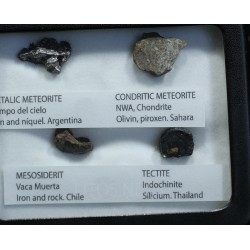 Colección de meteoritos y tectita