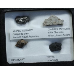 Colección de meteoritos y tectita