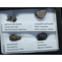 Colección de meteoritos y tectita