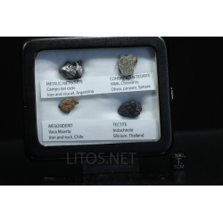 Colección de meteoritos y tectita