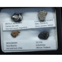 Colección de meteoritos y tectita
