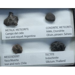 Colección de meteoritos y tectita
