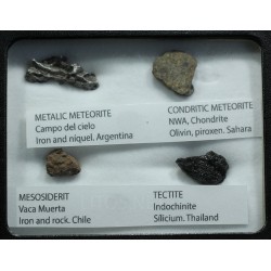 Colección de meteoritos y tectita