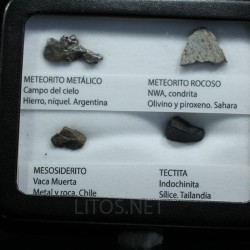 Colección de meteoritos y tectita