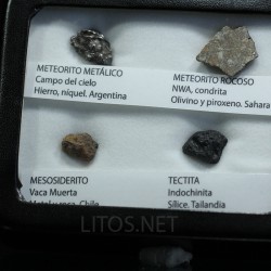 Colección de meteoritos y tectita