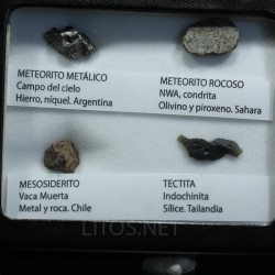 Colección de meteoritos y tectita