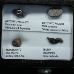 Colección de meteoritos y tectita