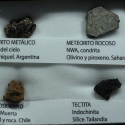 Colección de meteoritos y tectita