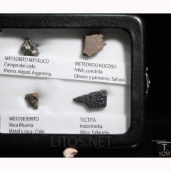 Colección de meteoritos y tectita