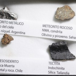 Colección de meteoritos y tectita