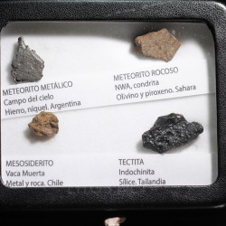 Colección de meteoritos y tectita