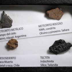 Colección de meteoritos y tectita