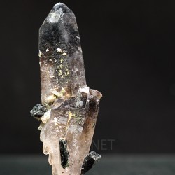 Aegirina con cuarzo ahumado