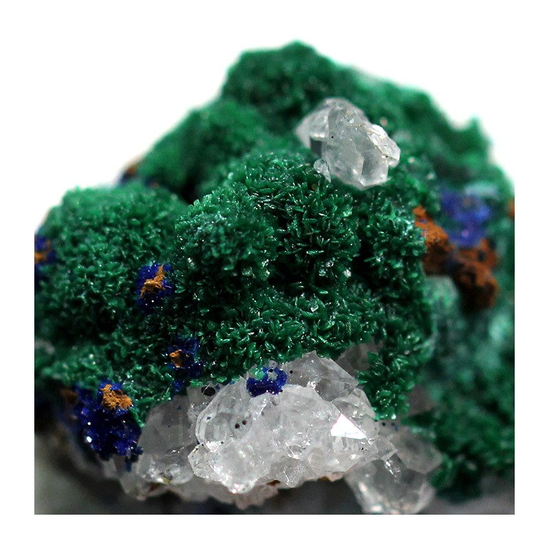 Malaquita Azurita y cuarzo