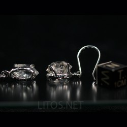 Cuarzo Herkimer pendientes