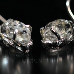 Cuarzo Herkimer pendientes