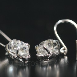 Cuarzo Herkimer pendientes
