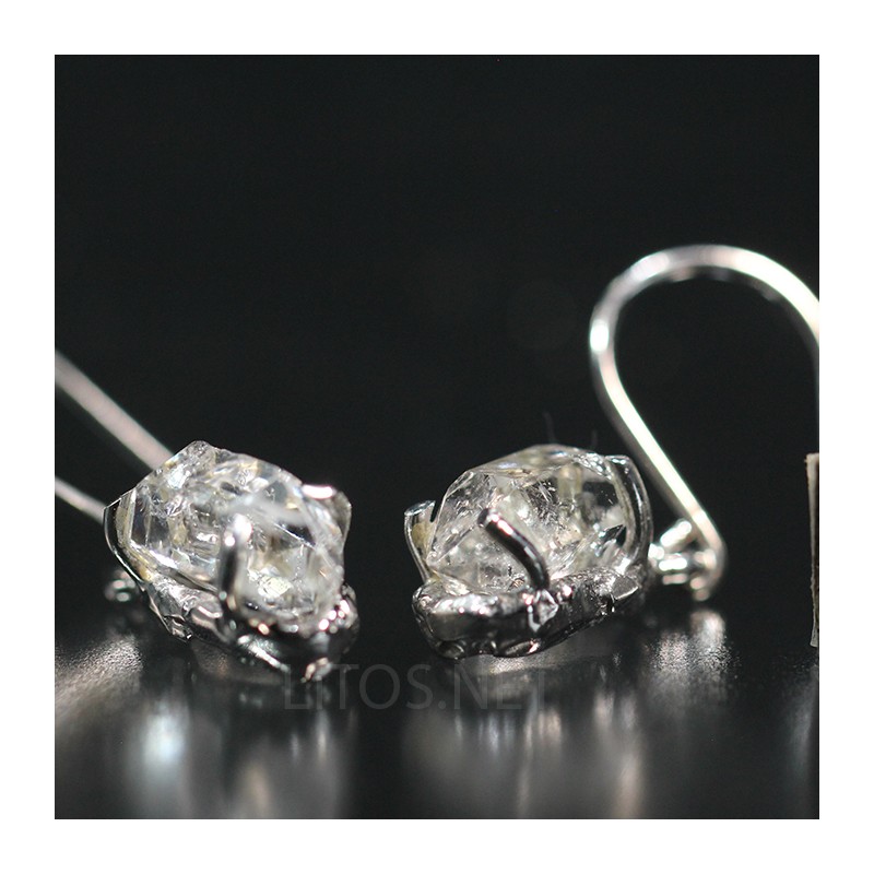 Cuarzo Herkimer pendientes