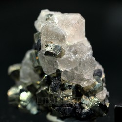 Fluorita y Pirita