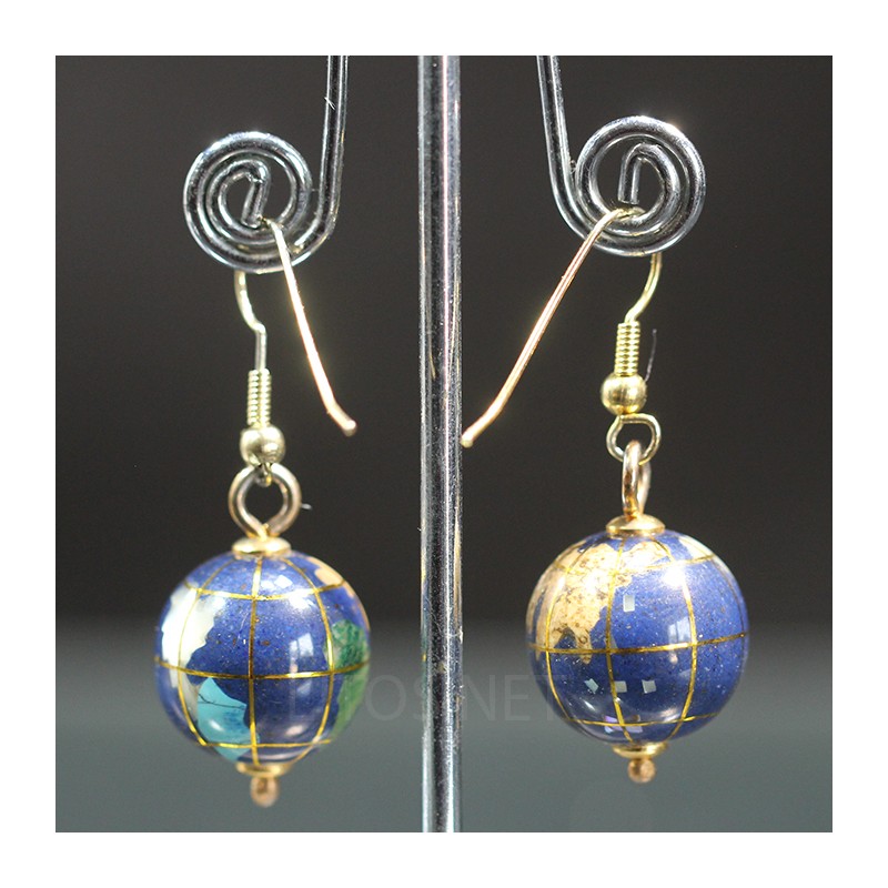 Pendientes esfera del mundo
