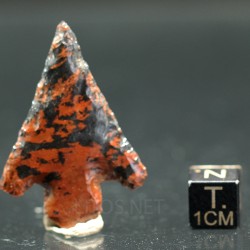 Punta de obsidiana caoba