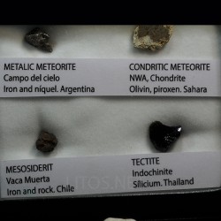 Colección de meteoritos y tectita