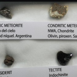Colección de meteoritos y tectita
