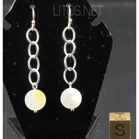 Pendientes de Nacar y hematite Pendientes de Nacar y hematite