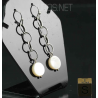 Pendientes de Nacar y hematite