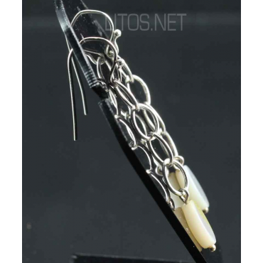 Pendientes de Nacar y hematite