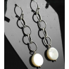 Pendientes de Nacar y hematite