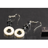 Pendientes de hematite y nacar