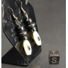 Pendientes de hematite y nacar