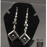 Pendientes de hematite y nacar