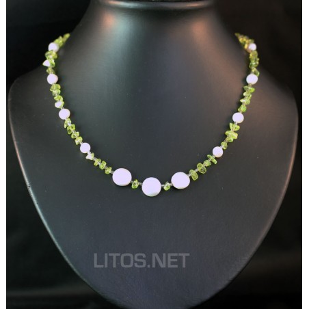 Collar de Peridoto y perlas J277 Collar de Peridoto y perlas J277