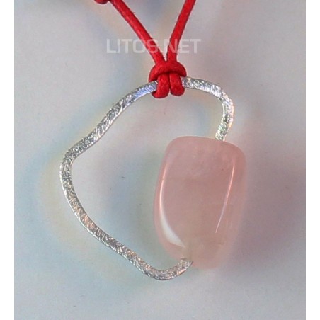 Colgante de cuarzo rosa J225 Colgante de cuarzo rosa J225