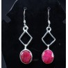 Pendientes de Corindon rojo J2755