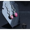 Pendientes de Corindon rojo J2755