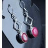 Pendientes de Corindon rojo J2755